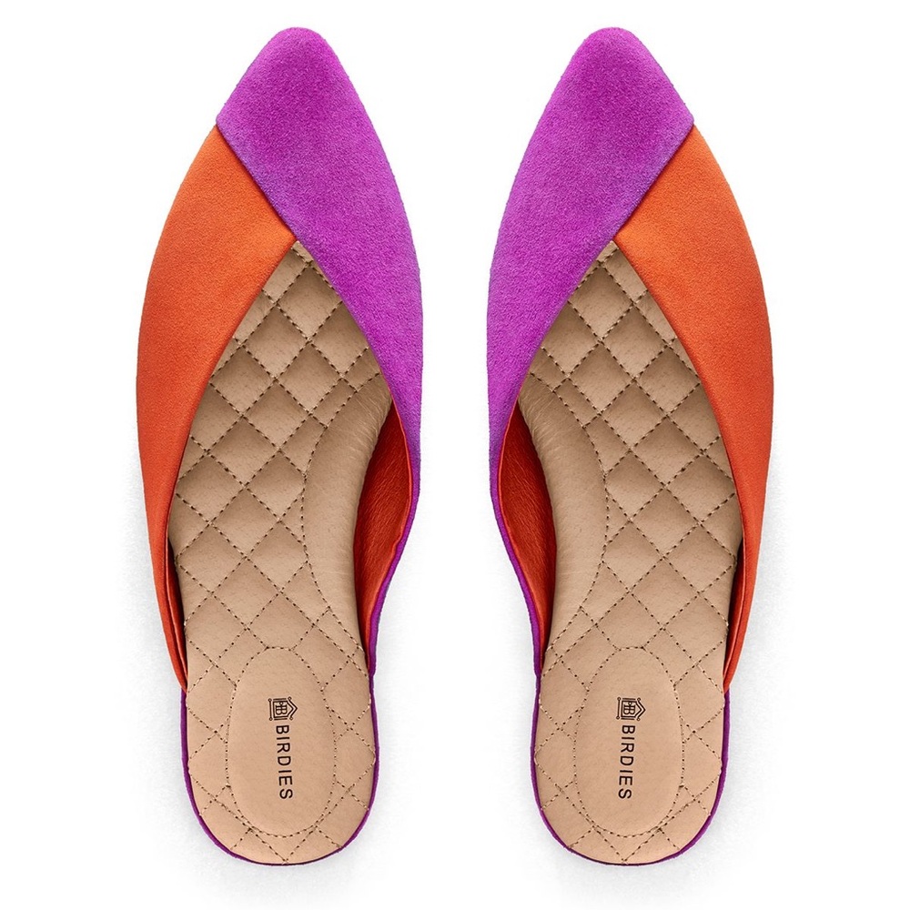 Birdies The Swan Mule Flats in Orange and Purple